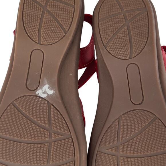 BareTraps Black Brixton Closed Toe Slingback Sandals 6M Red - Picture 13 of 15